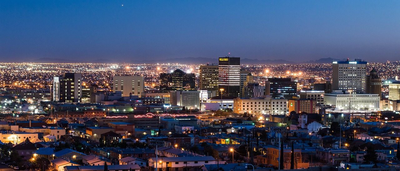 El Paso city lights at night