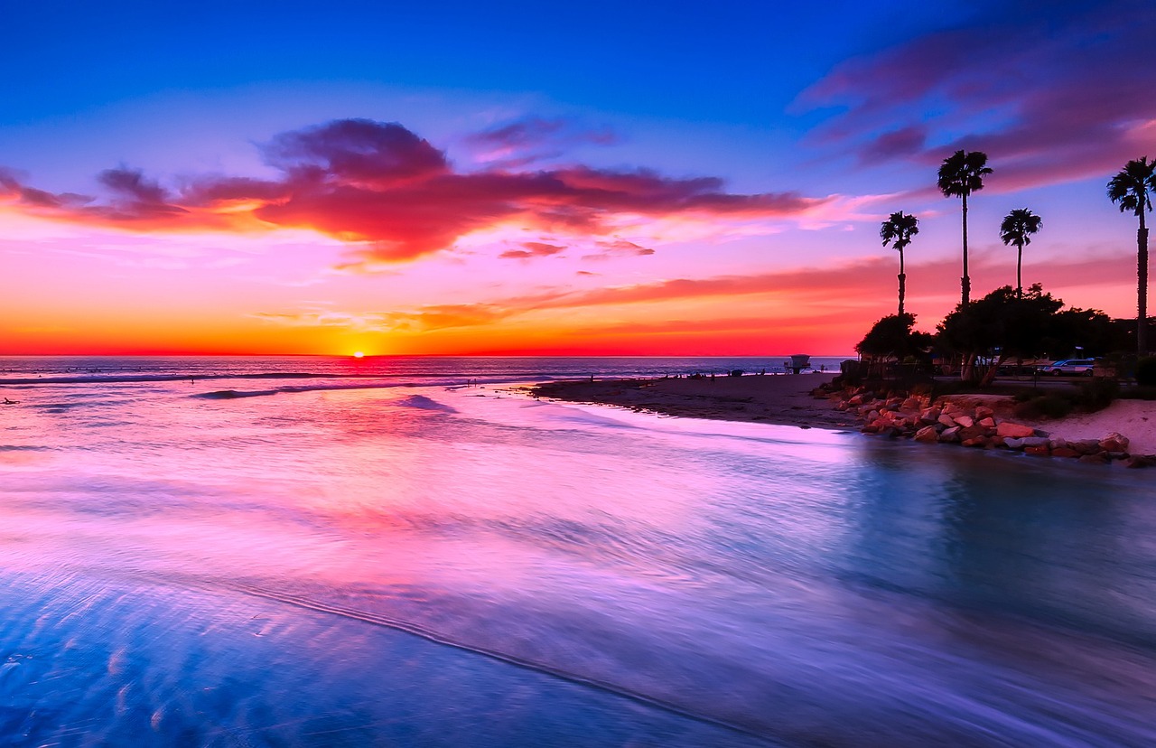 Oceanside, California at sunset