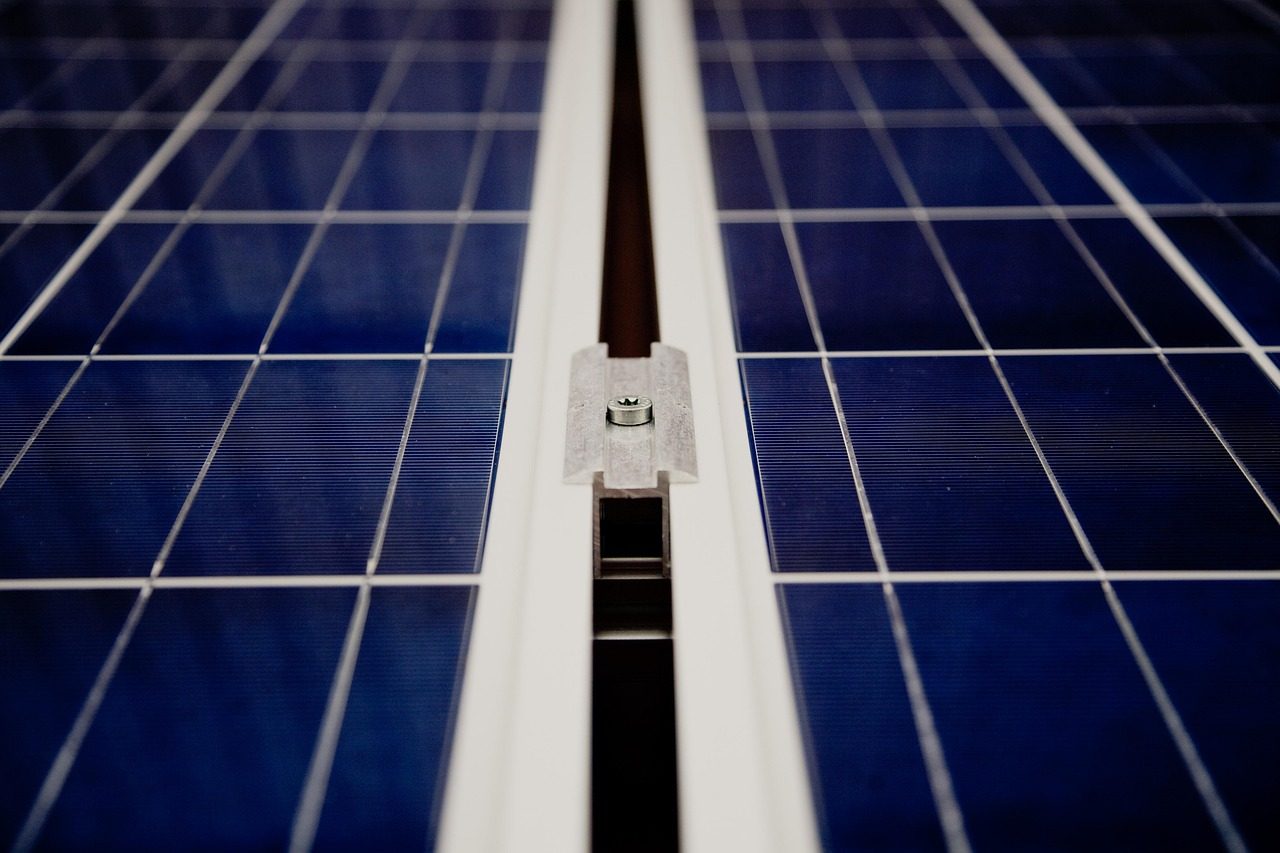 Rooftop solar panels on a home