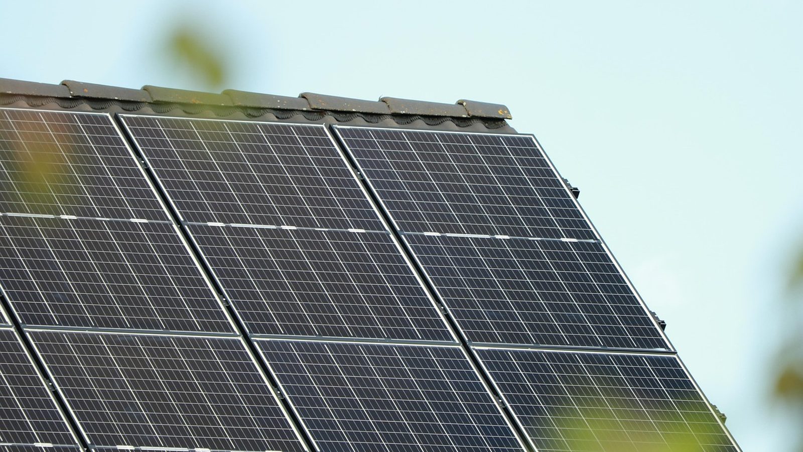 Photovoltaic panels in a ground mounted solar field