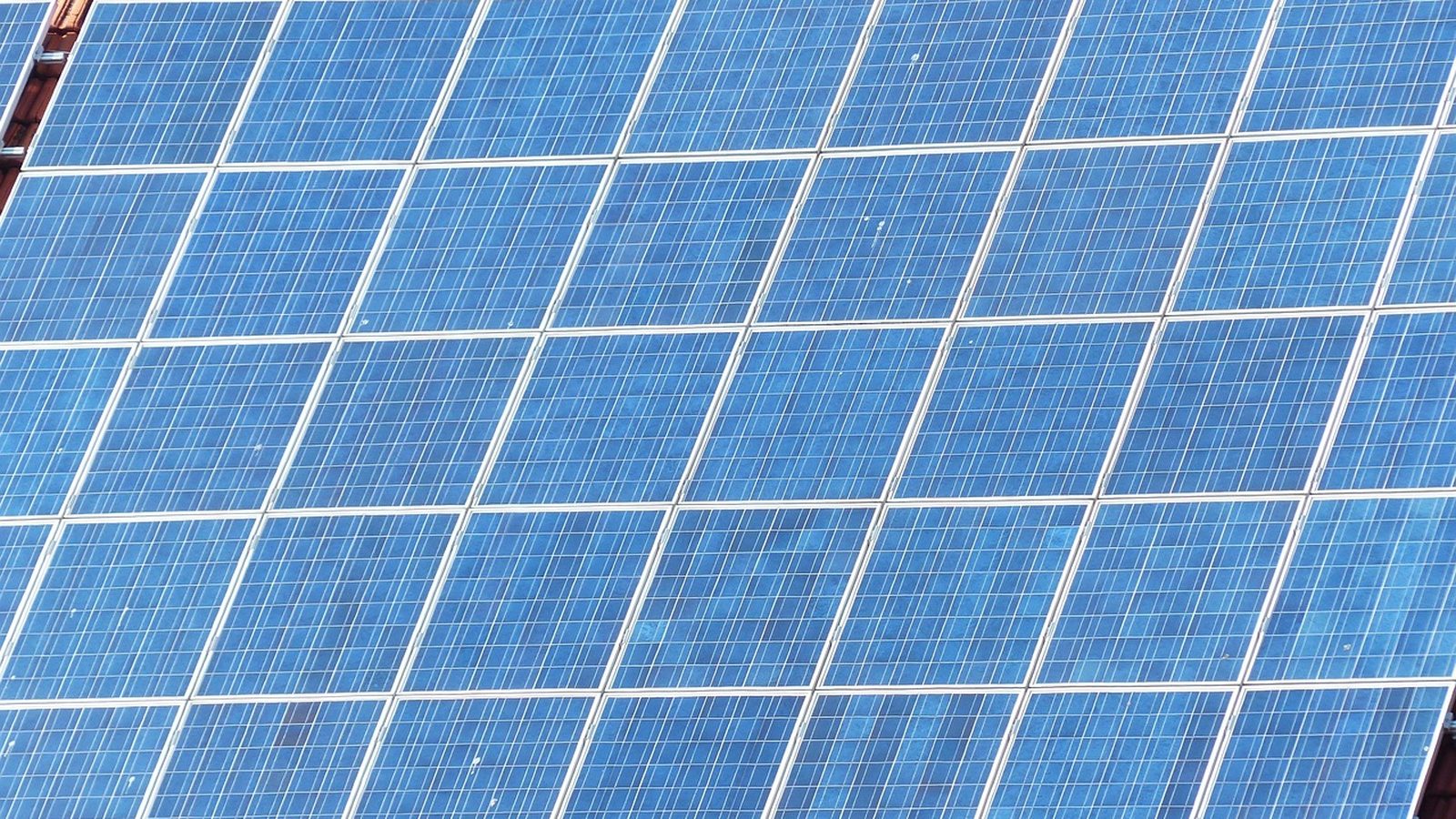 Rooftop solar panels on a single family home