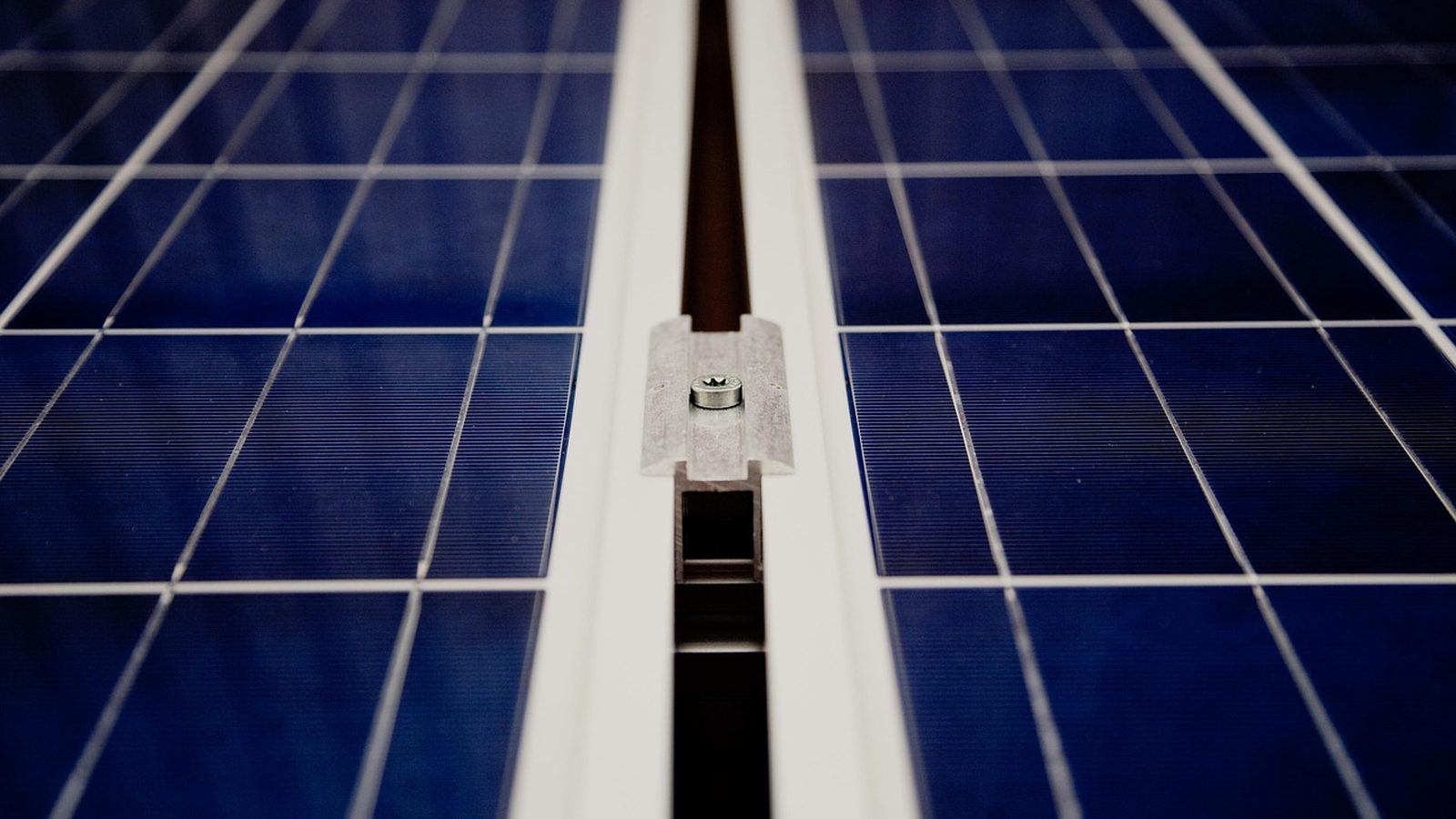 Solar panels on a residential rooftop